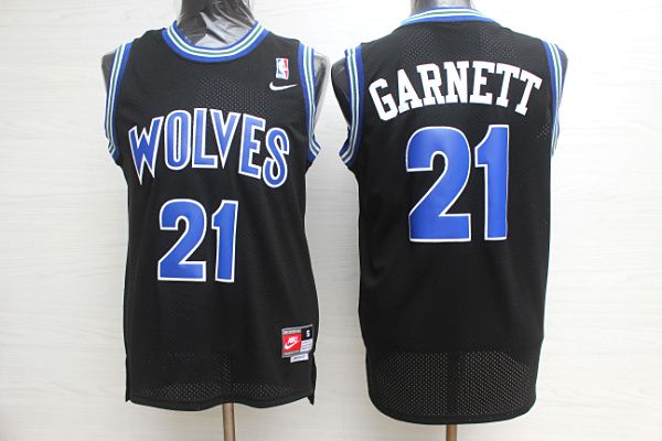 Men Minnesota Timberwolves 21 Garnett Black Elite Nike NBA Jerseys